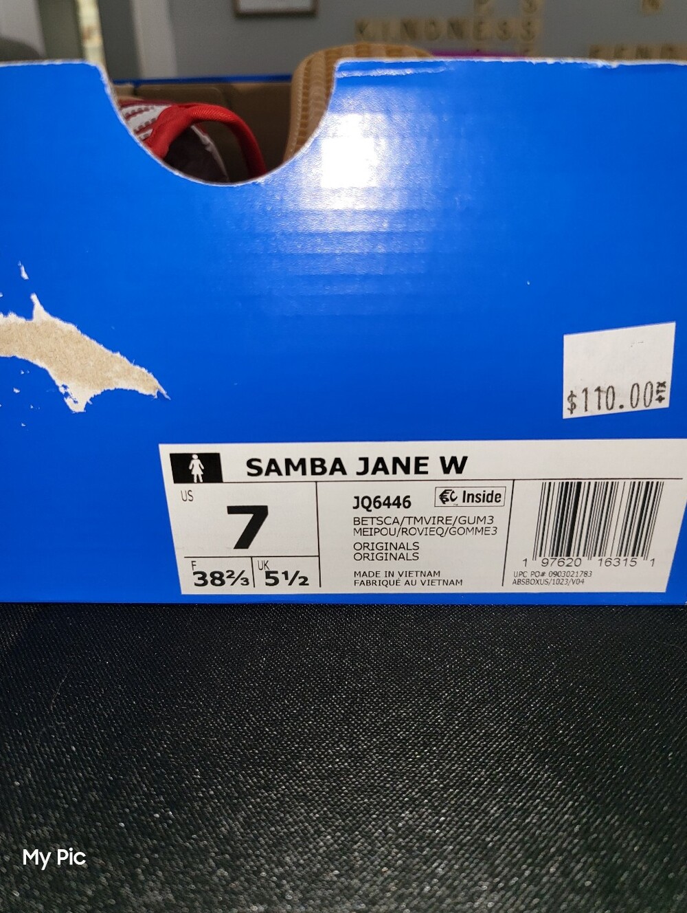 NWOT - Adidas Women's Red Mary Jane-Style Flats with White Stripes - Picture 3 of 3